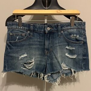 Lucky Brand Distressed Blue Denim Cutoff Shorts